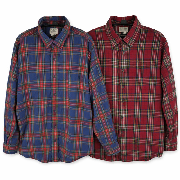L.L. Bean Other - Vtg LL Bean Mens Shirt Sz XXXL Red Plaid Gorpcore Long Sleeve Gorpcore Collared